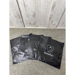 Queensface Mesh Dot Sporty Masks Black Reusable & Breathable Face Covering 4 pk
